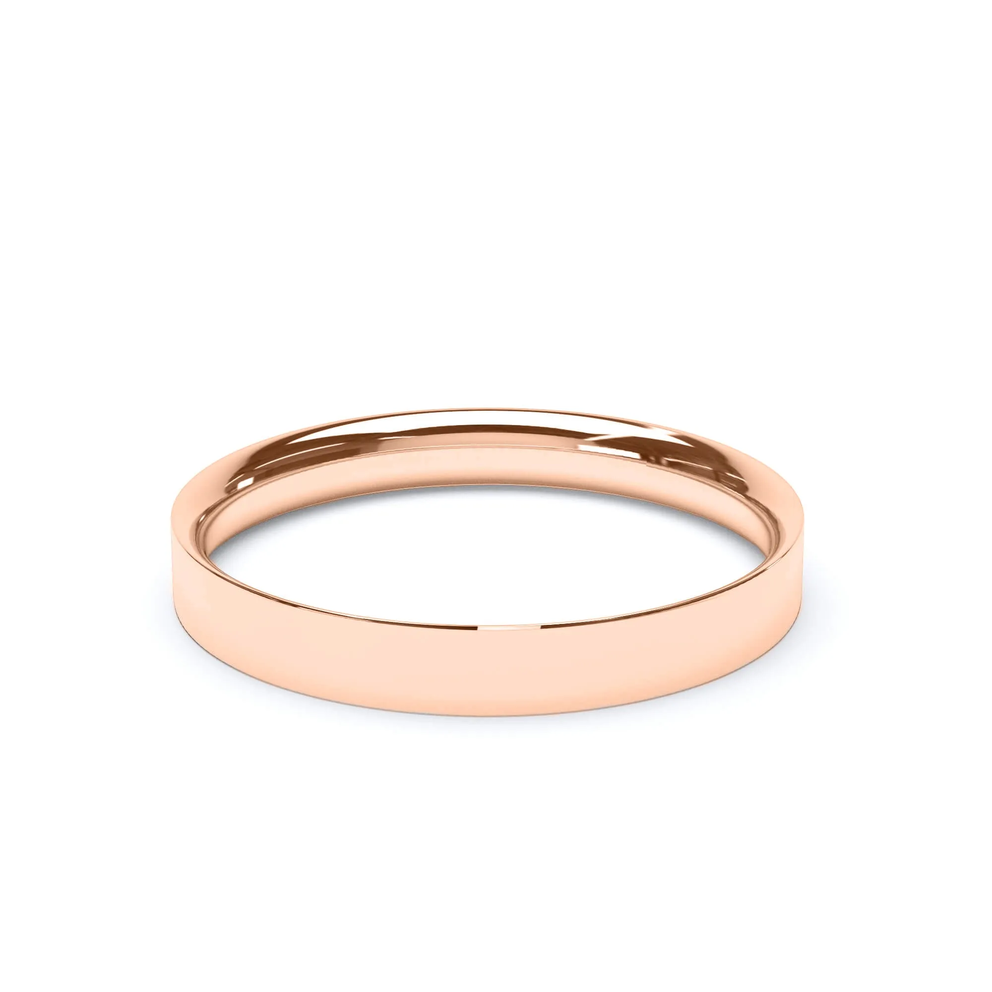 - Flat Court Profile Wedding Ring 18k Rose Gold