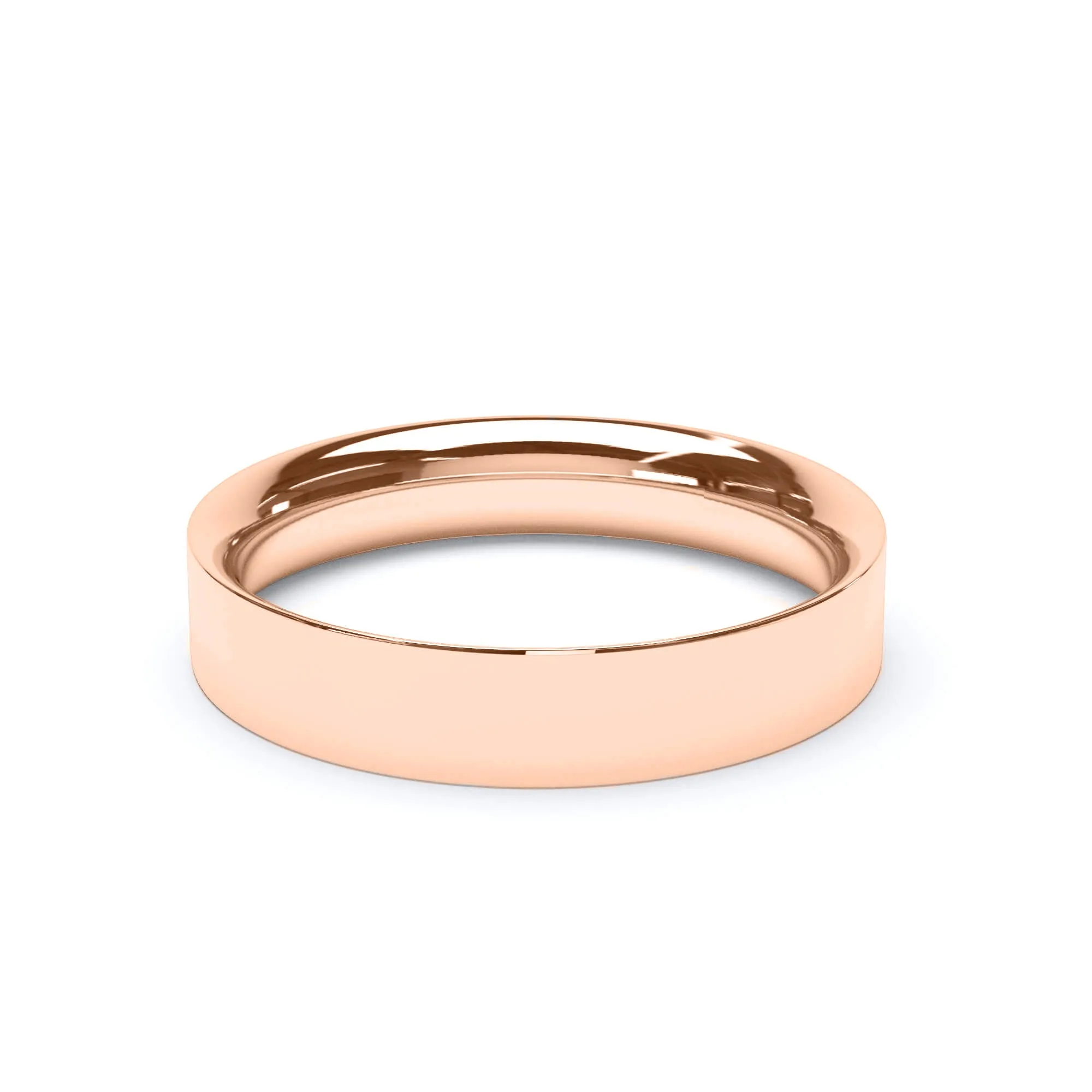 - Flat Court Profile Wedding Ring 18k Rose Gold