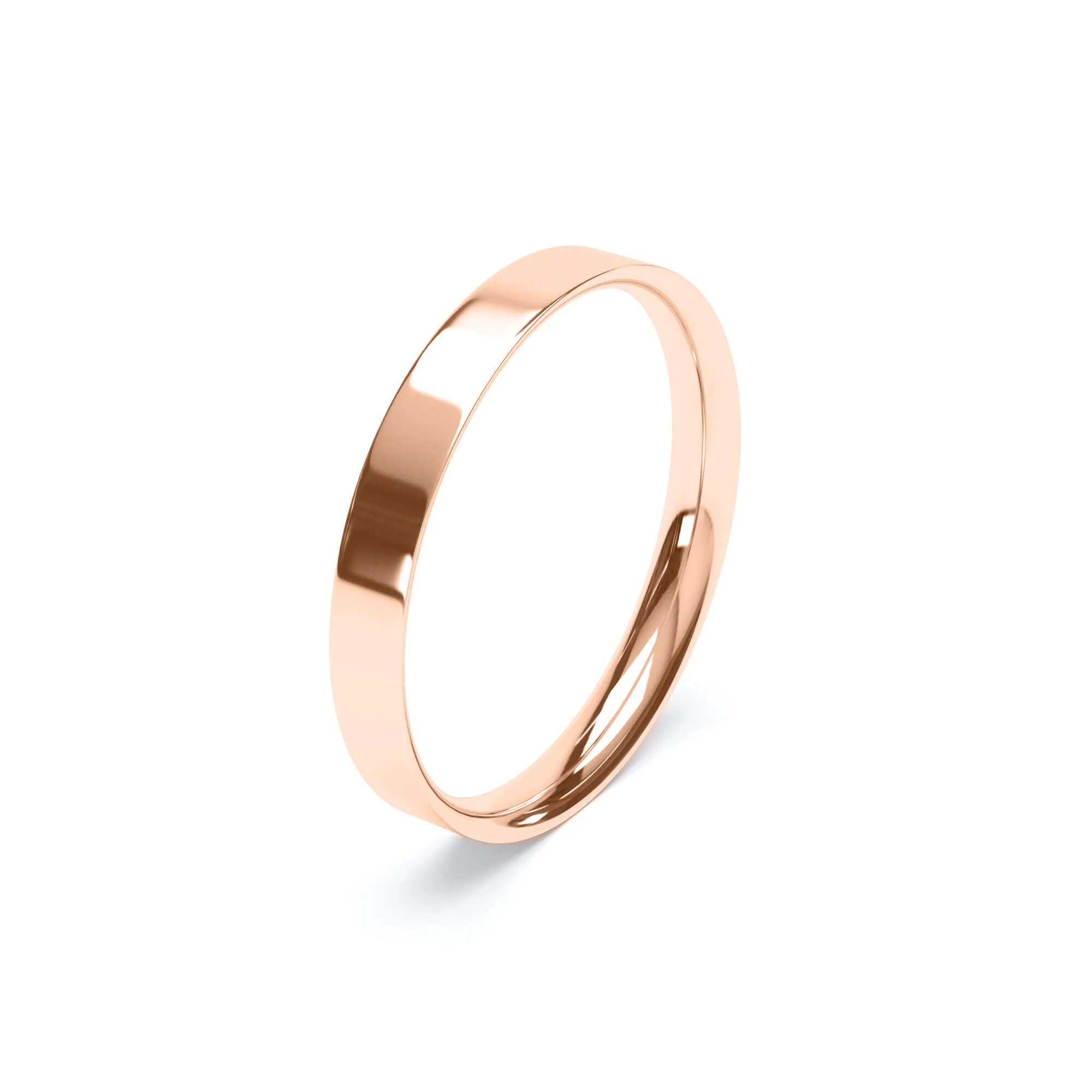 - Flat Court Profile Wedding Ring 18k Rose Gold