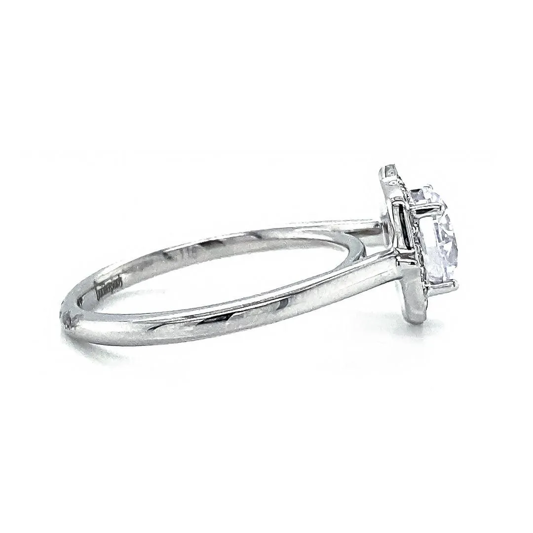 0.12ctw Halo Style Diamond Engagement Ring