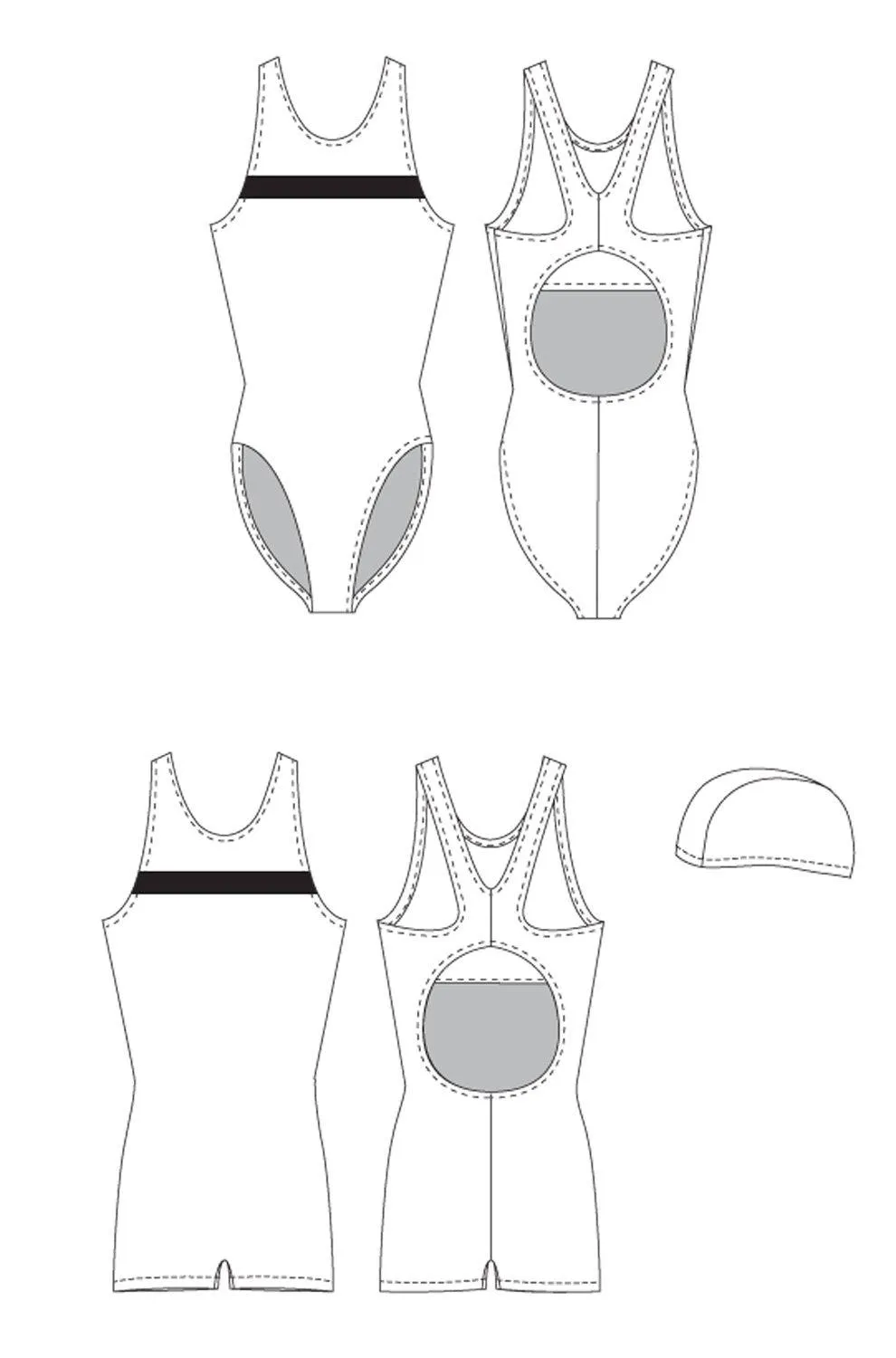 0971 // Swimsuit, Legsuit and Swim Cap