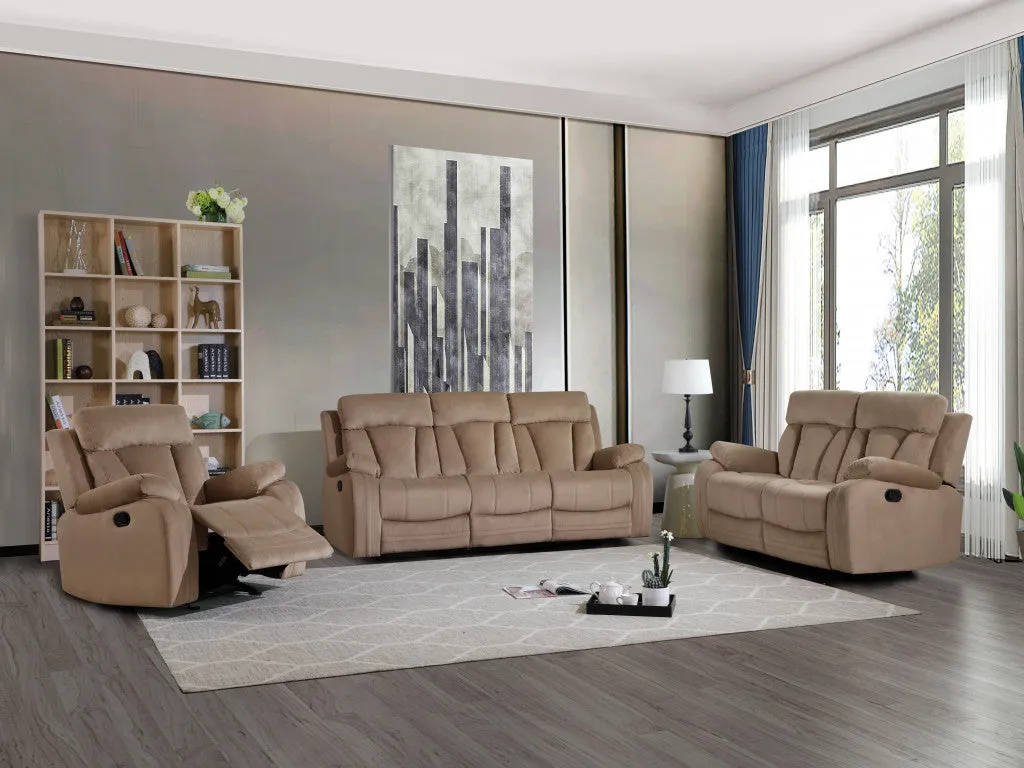 120" Modern Beige Fabric Sofa Set By Homeroots