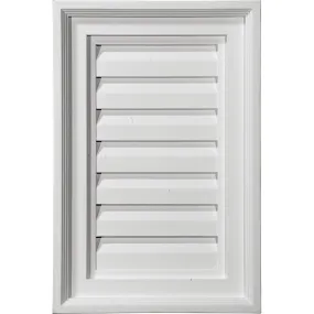 12'W x 13'H Rectangle Urethane Gable Vent Louver, Functional