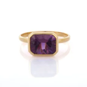 18K Gold Amethyst Ring