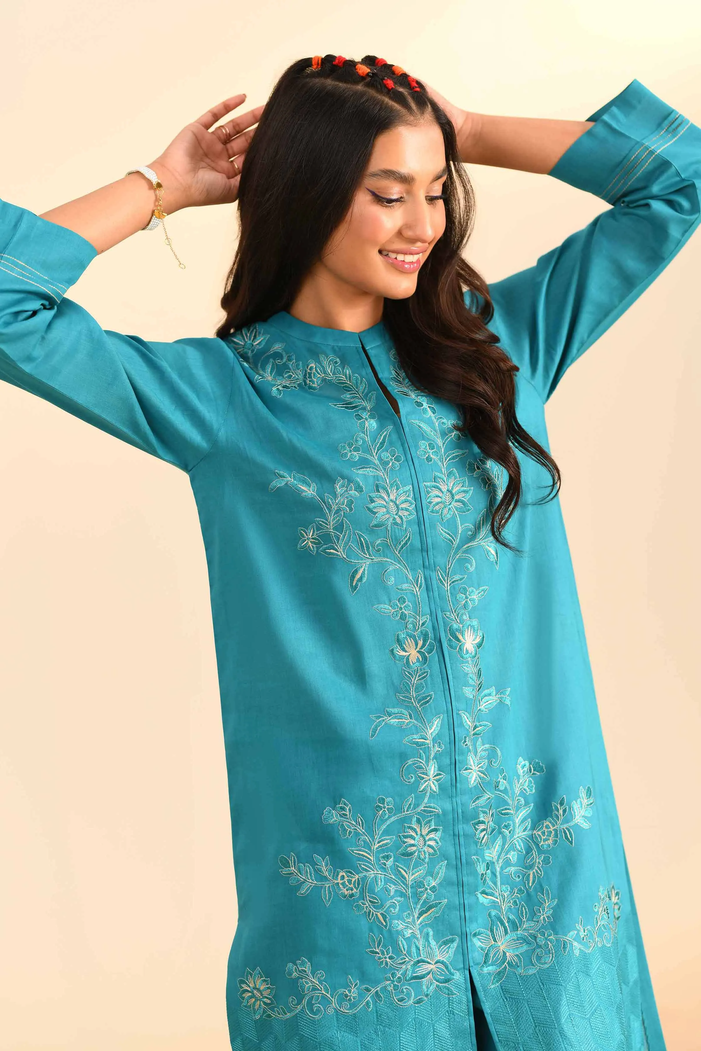 2 Piece - Embroidered Suit - PS24-21