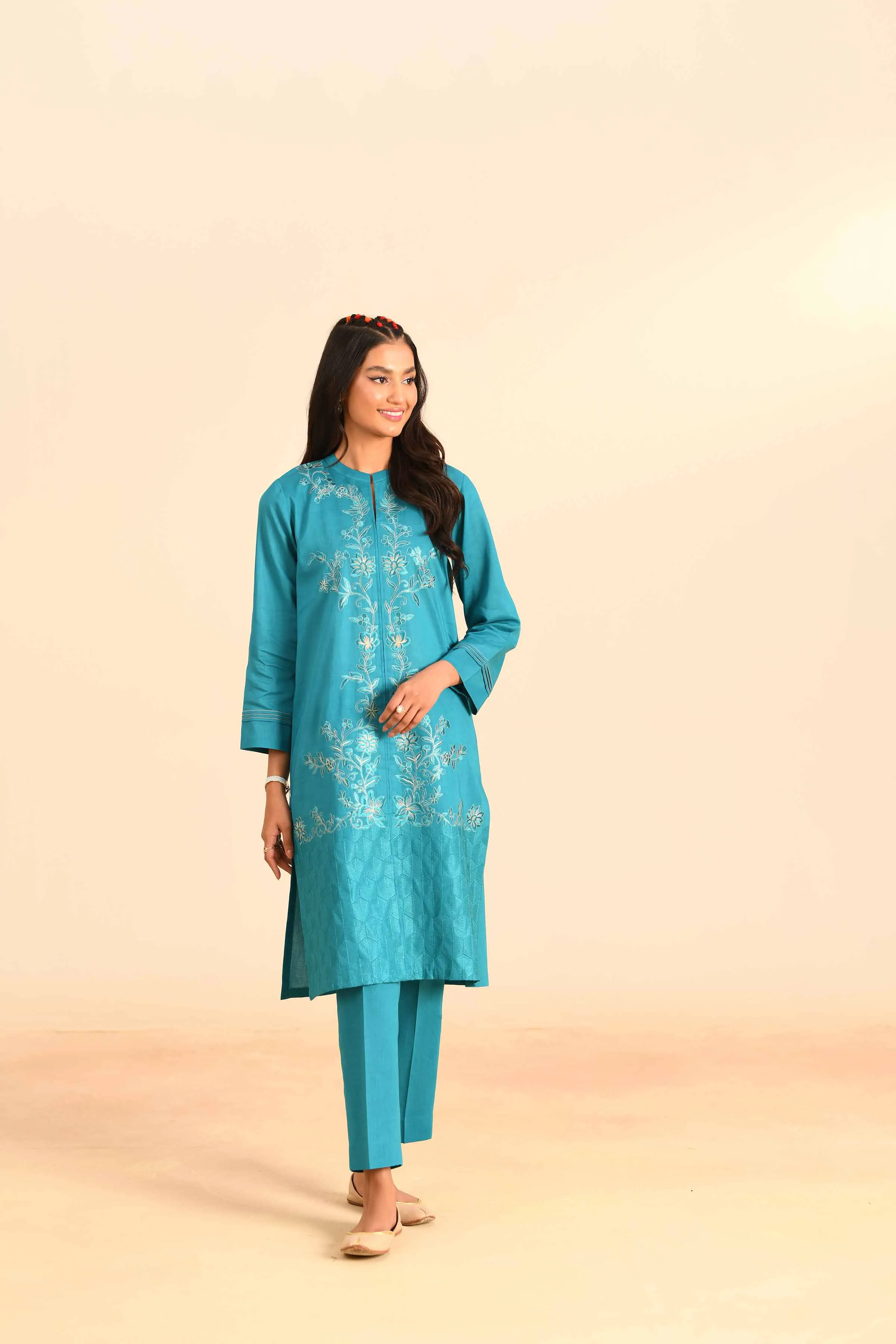 2 Piece - Embroidered Suit - PS24-21