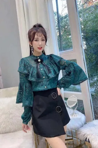 2021 New!! Spring Blouse Women  Long Sleeve Harajuku Shirt Korean Style