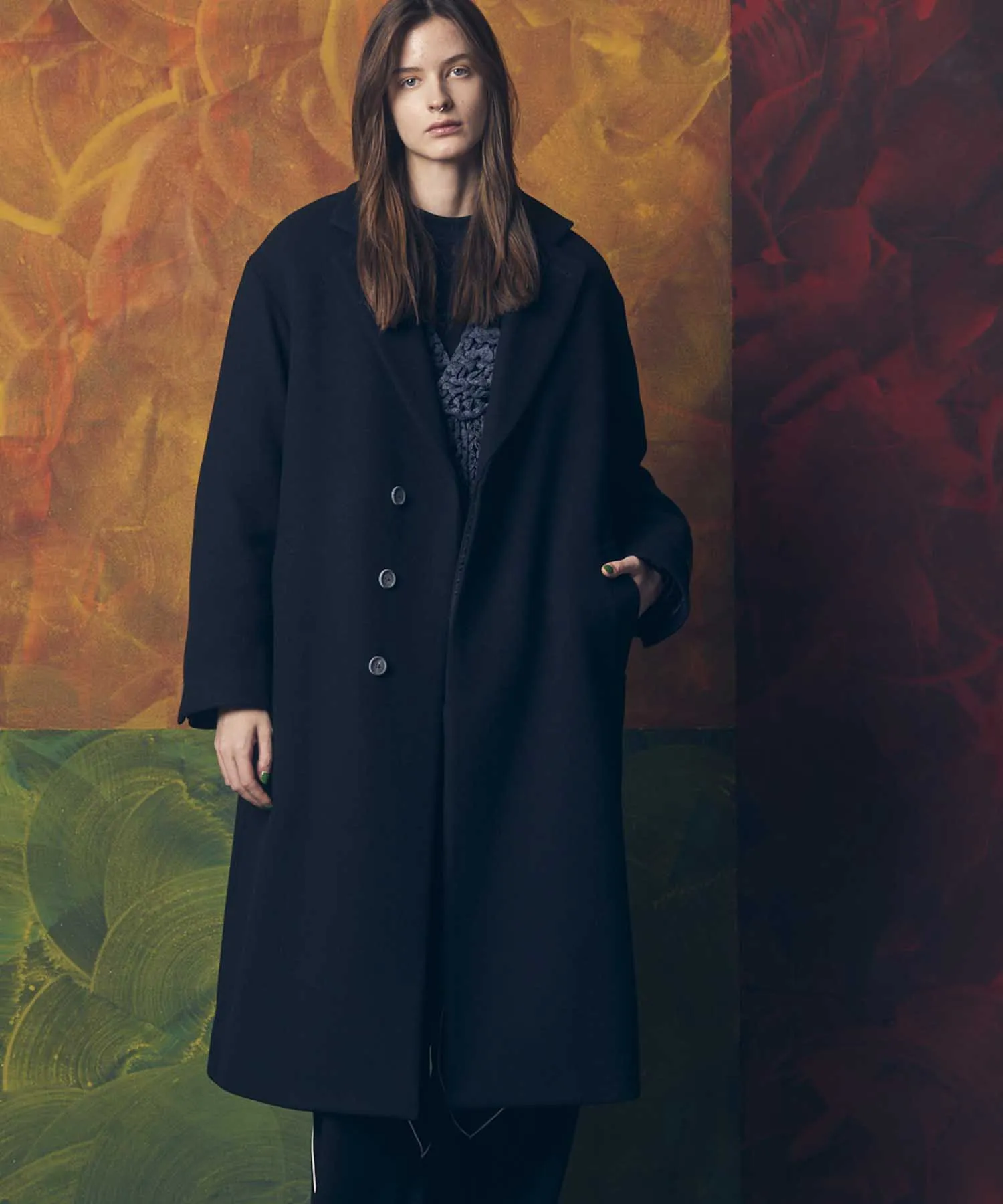 【24AW PRE-ORDER】Super170s Prime-Over Melton Chesterfield Coat