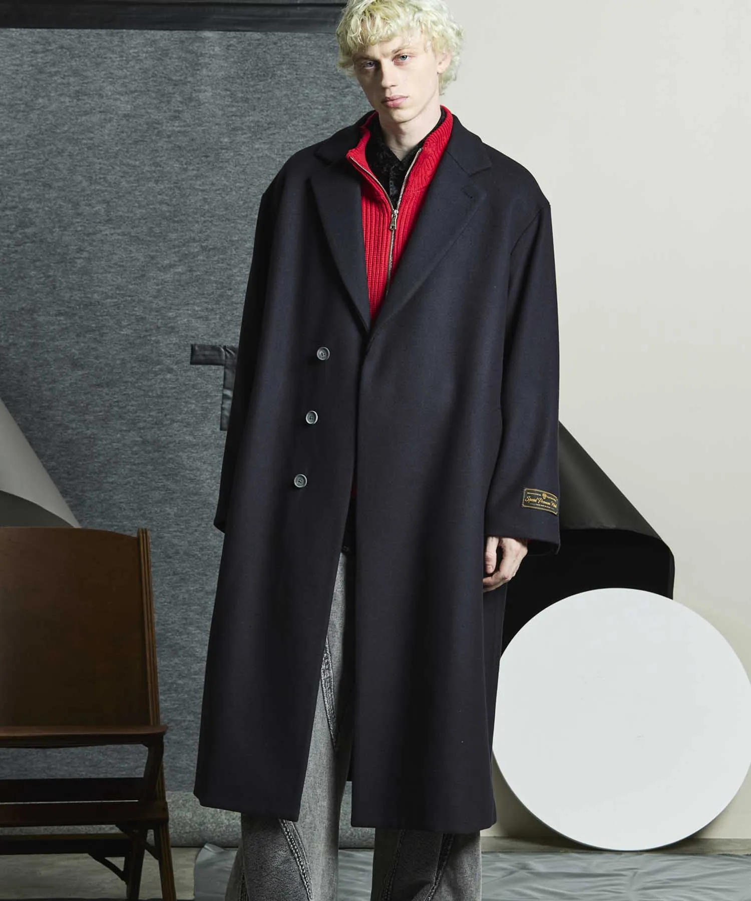 【24AW PRE-ORDER】Super170s Prime-Over Melton Chesterfield Coat