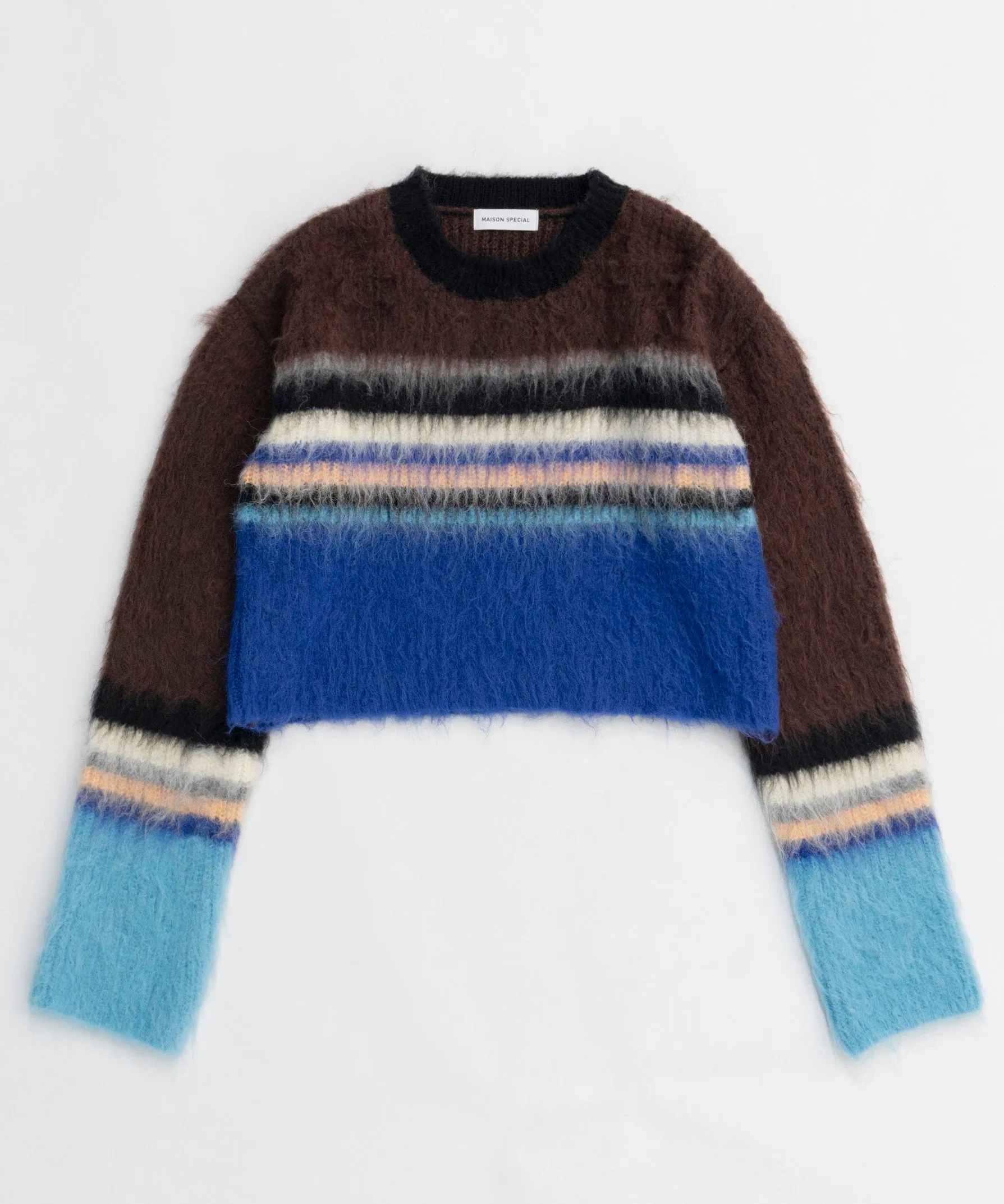 【24WINTER PRE-ORDER】Multi Border Short Length Knit Tops