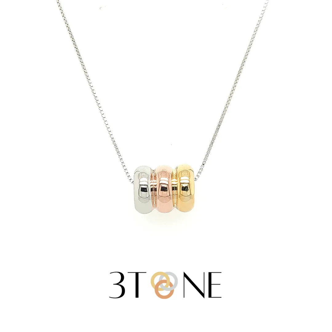 3Tone Collection - Unity Necklace Ref :3CIRCN02