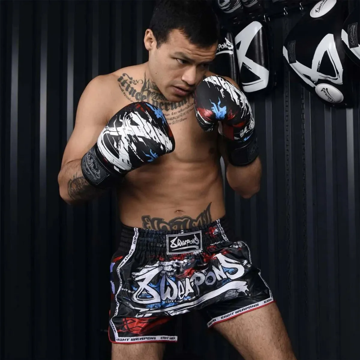 8 Weapons Cut Like a Blade 2.0 Muay Thai Shorts Black