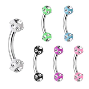 Acrylic Gem Royale Curved Barbells