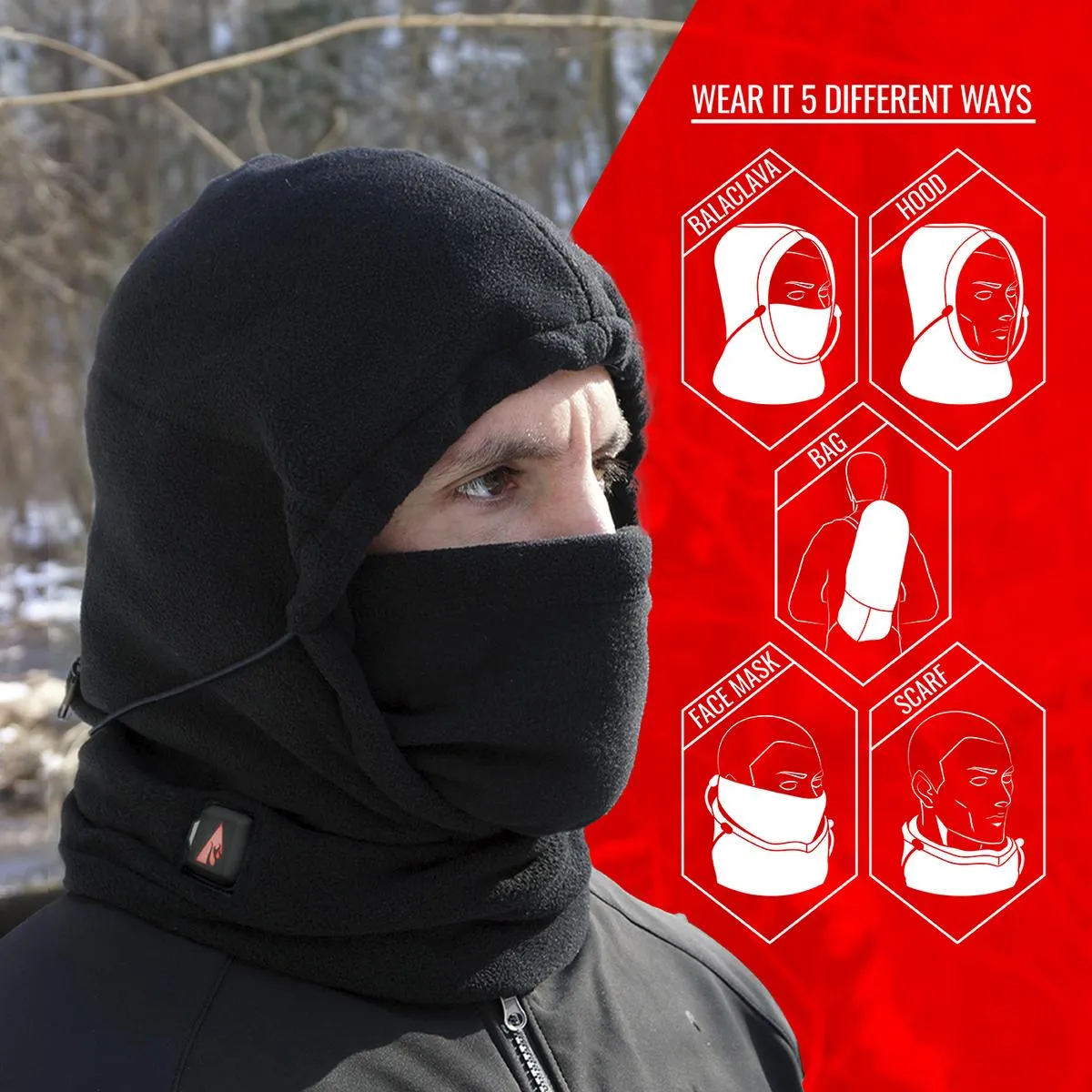 ActionHeat 5V Battery Heated Hunting Fleece Balaclava