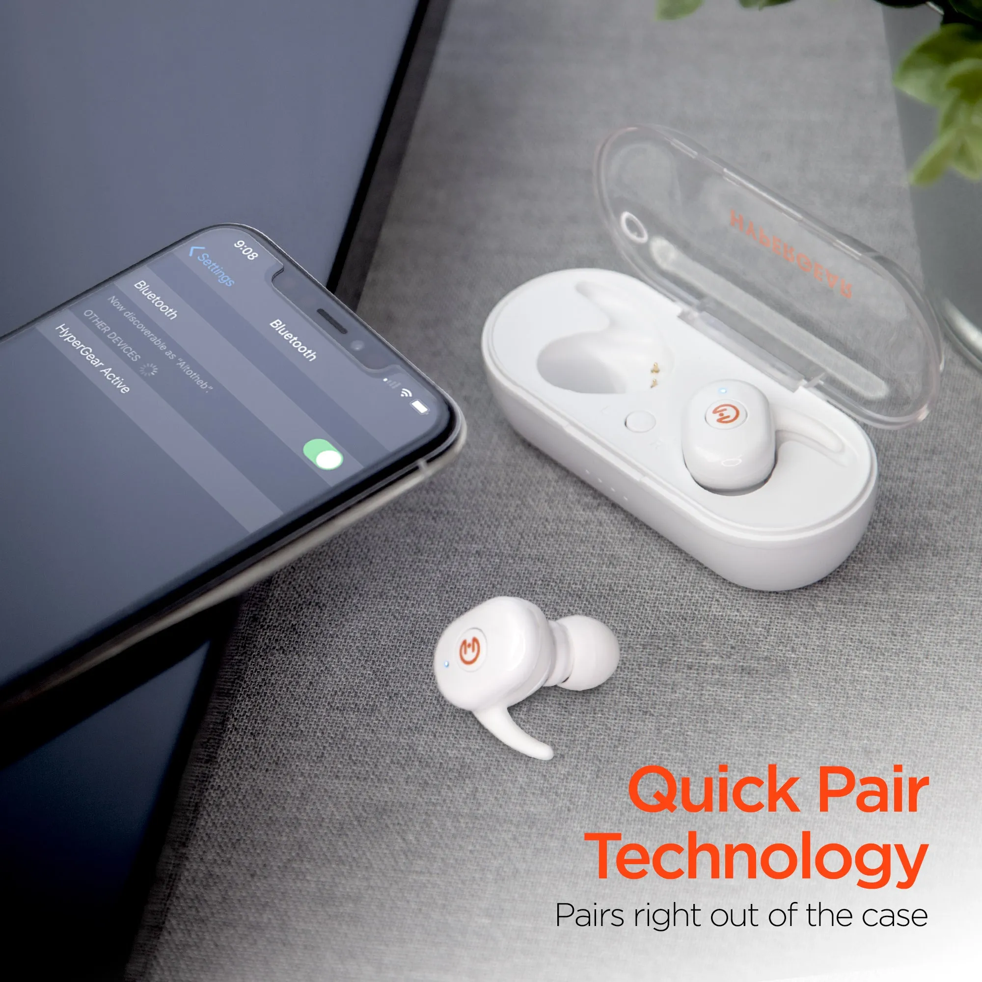 Active True Wireless Earbuds - White