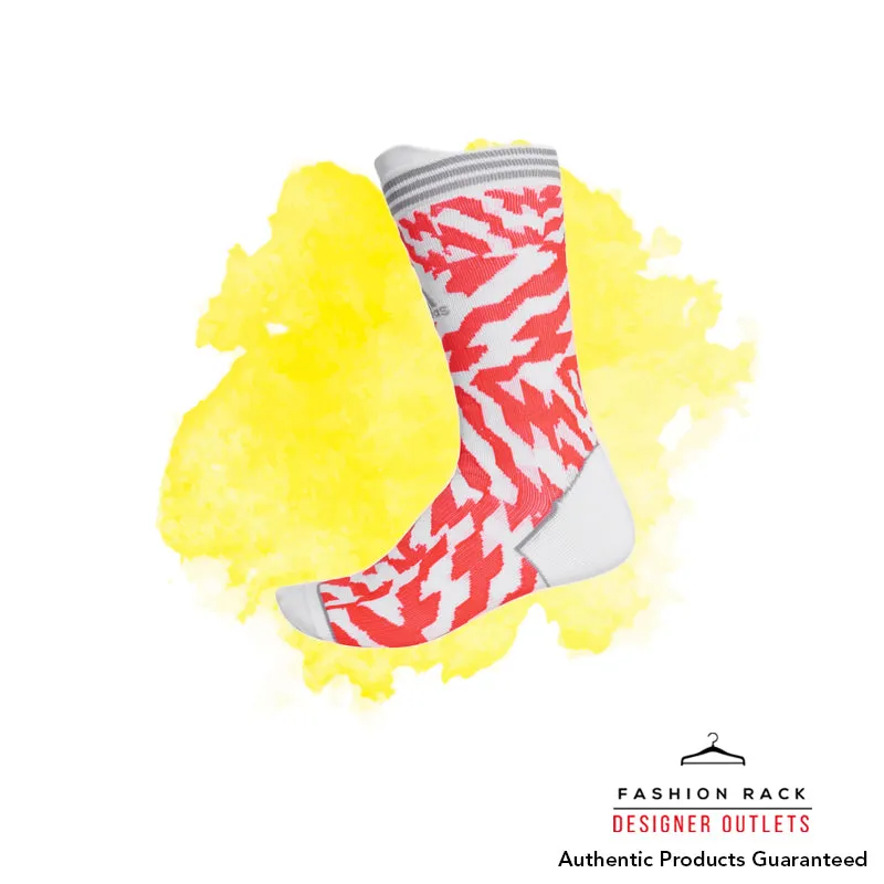 Adidas Alphaskin Construction Tape Socks (1 Pr) White / Solar Red / Grey Three