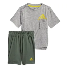 adidas BOS Summer Set - Infant Boys - Medium Grey Heather/Yellow