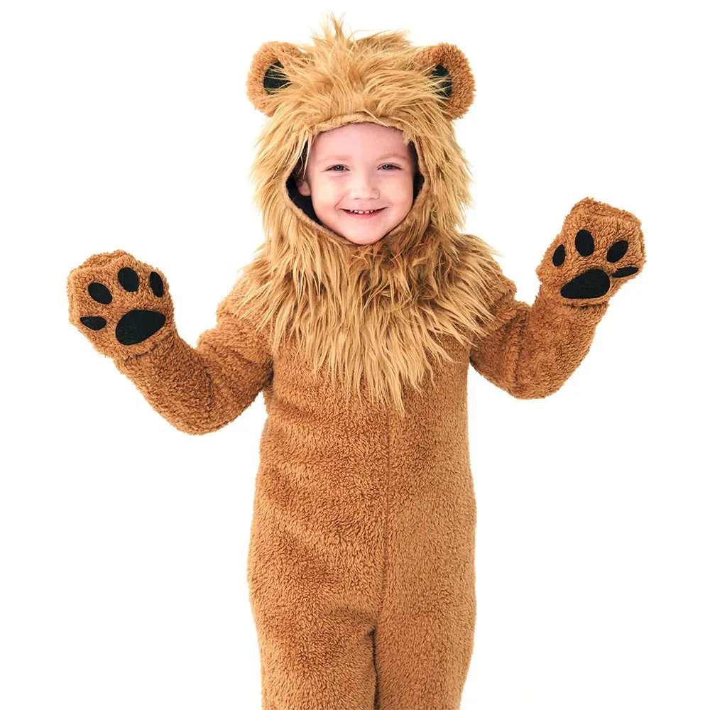 Adorable Fleece Lion Costume Animal Themed Party Kid Costume