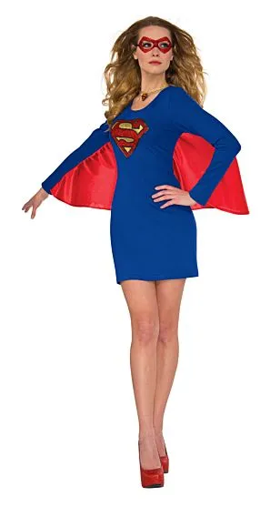 ADULT SUPERGIRL CAPE DRESS