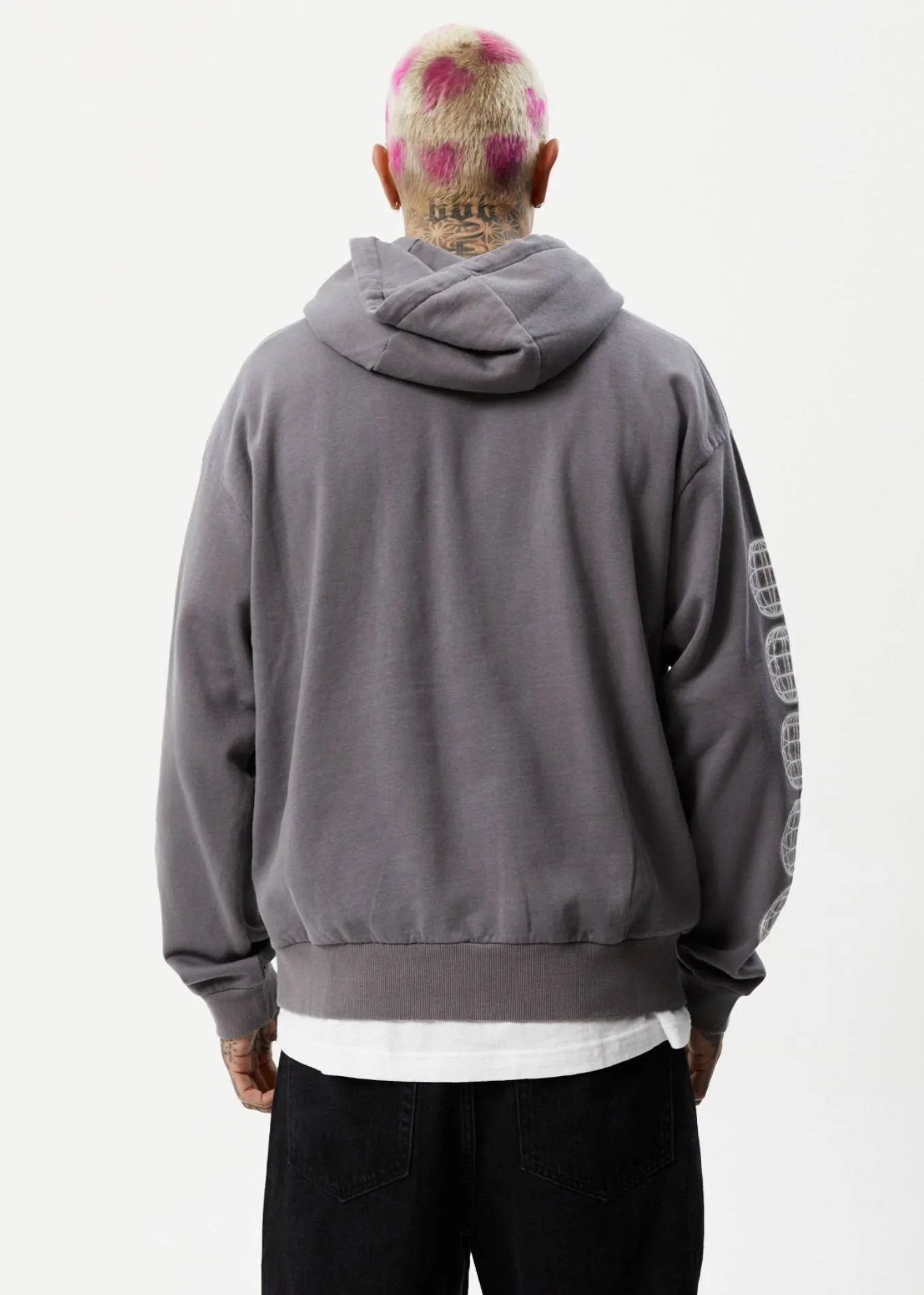 AFENDS Mens Question Everything - Hoodie - Gunmetal