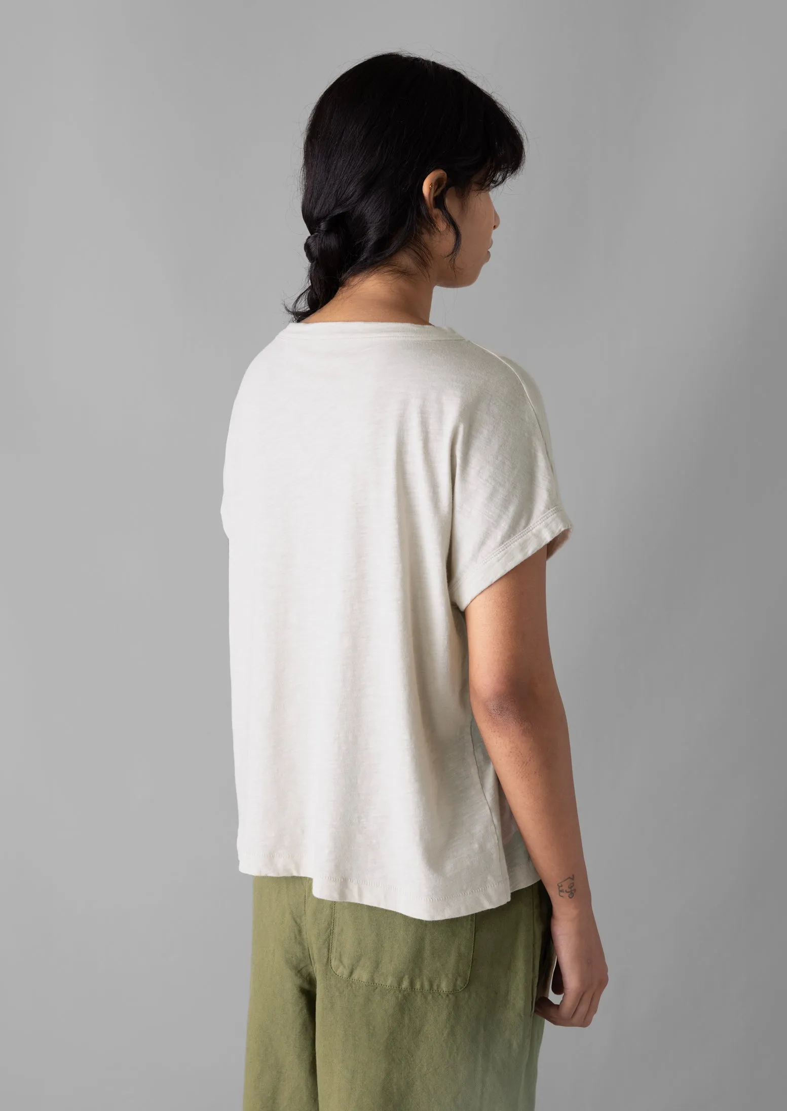 Alda Organic Cotton Easy Tee | Pebble