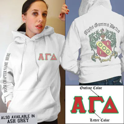 Alpha Gamma Delta Crest Hoodie - G185 - SUB