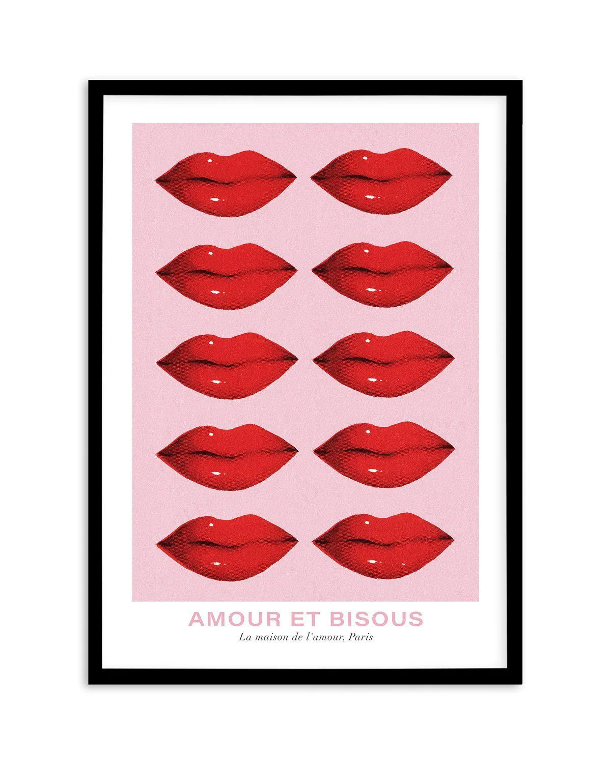 Amour et Bisous Art Print