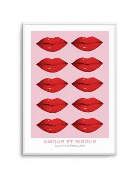 Amour et Bisous Art Print