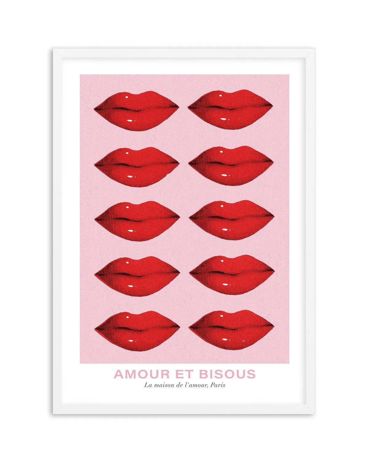 Amour et Bisous Art Print