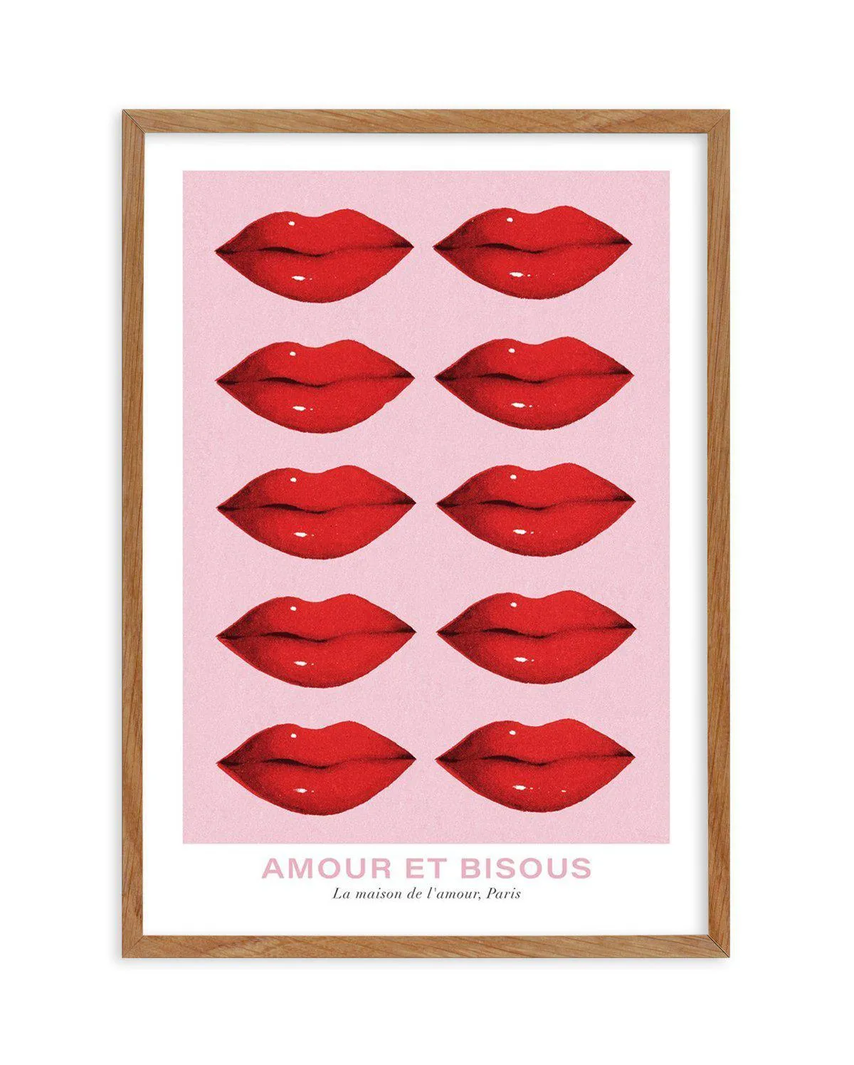 Amour et Bisous Art Print