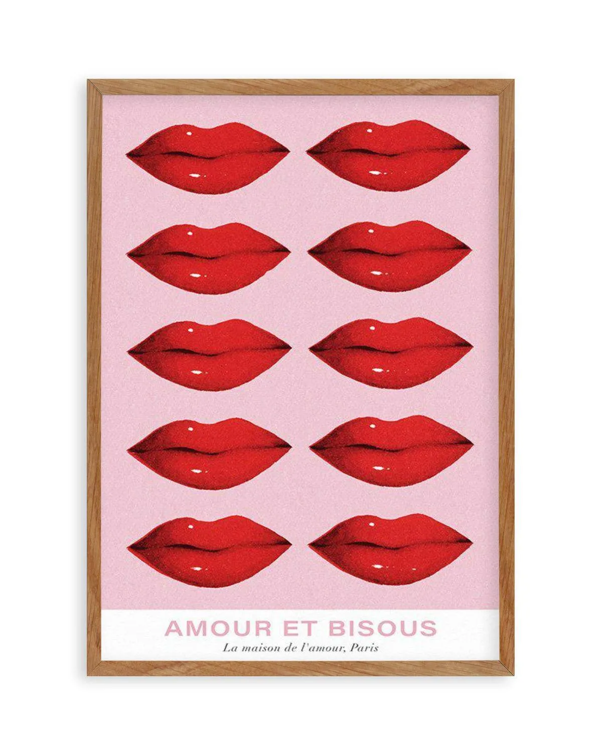 Amour et Bisous Art Print