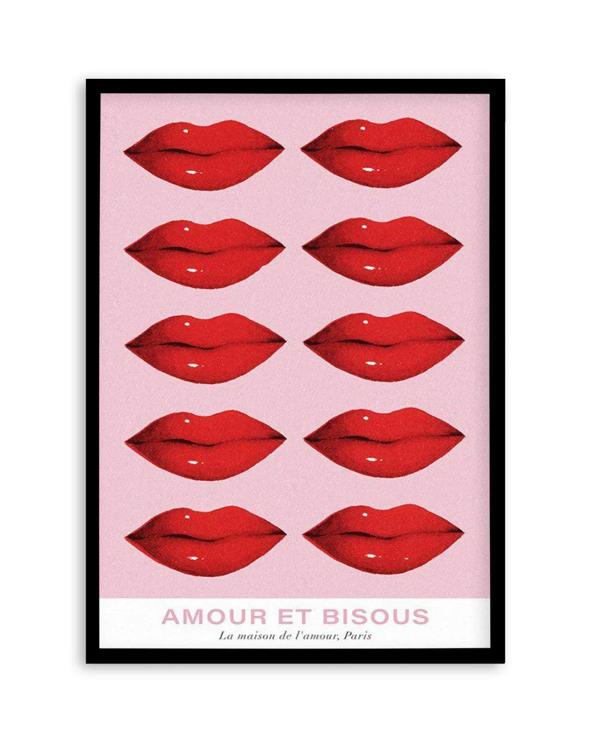 Amour et Bisous Art Print