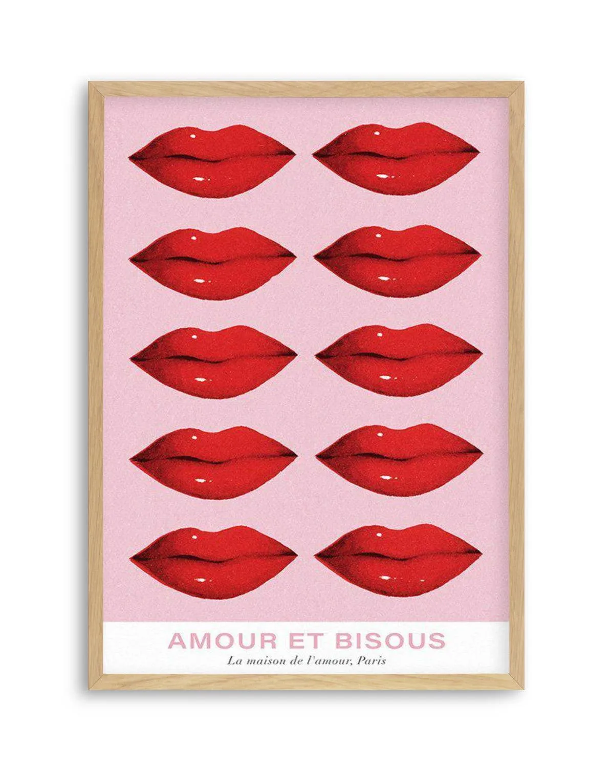 Amour et Bisous Art Print