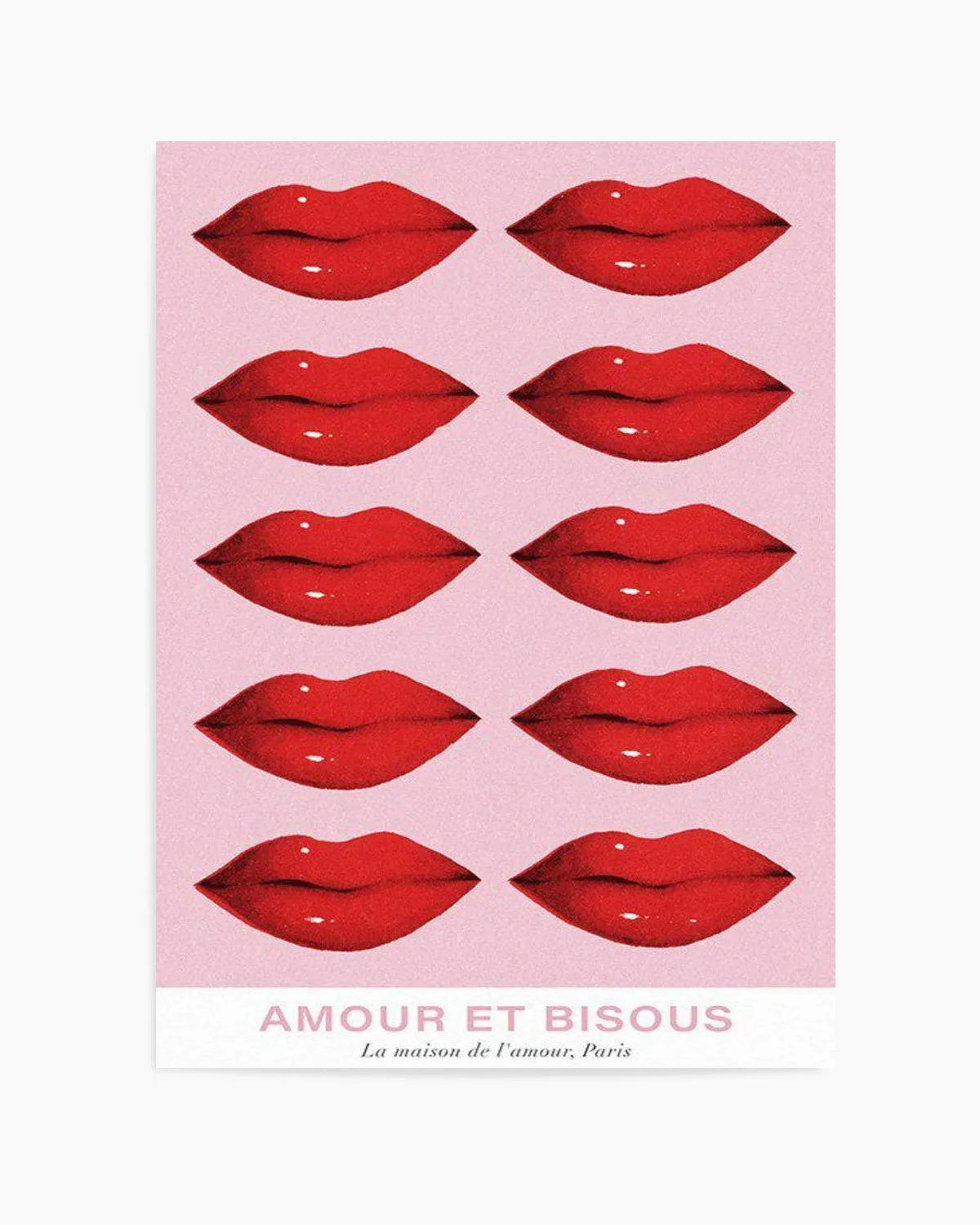 Amour et Bisous Art Print