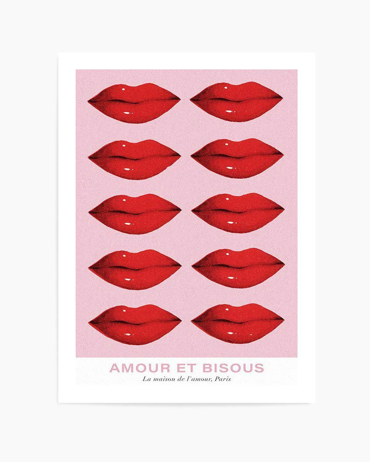 Amour et Bisous Art Print