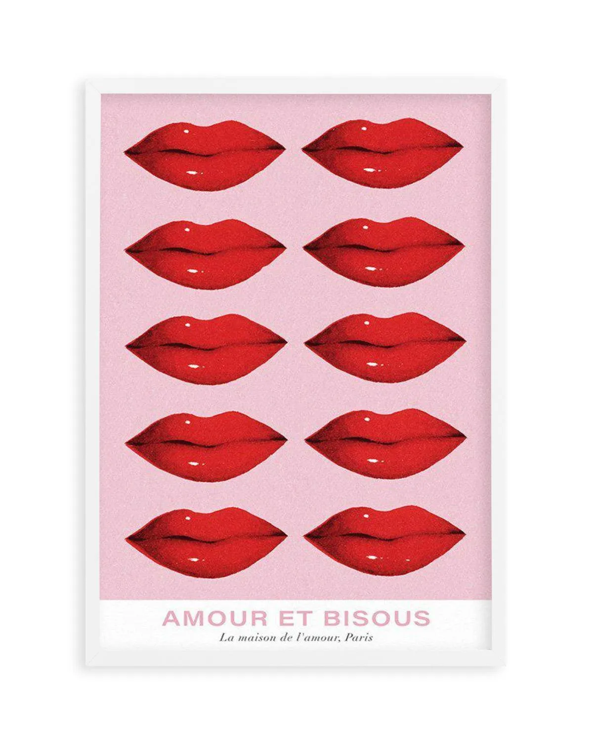 Amour et Bisous Art Print