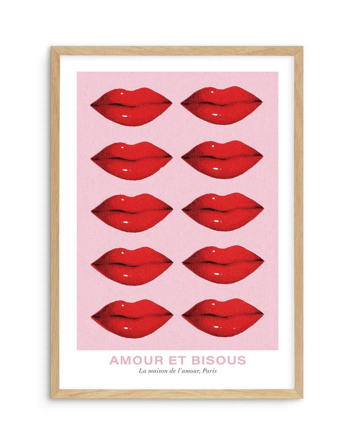 Amour et Bisous Art Print