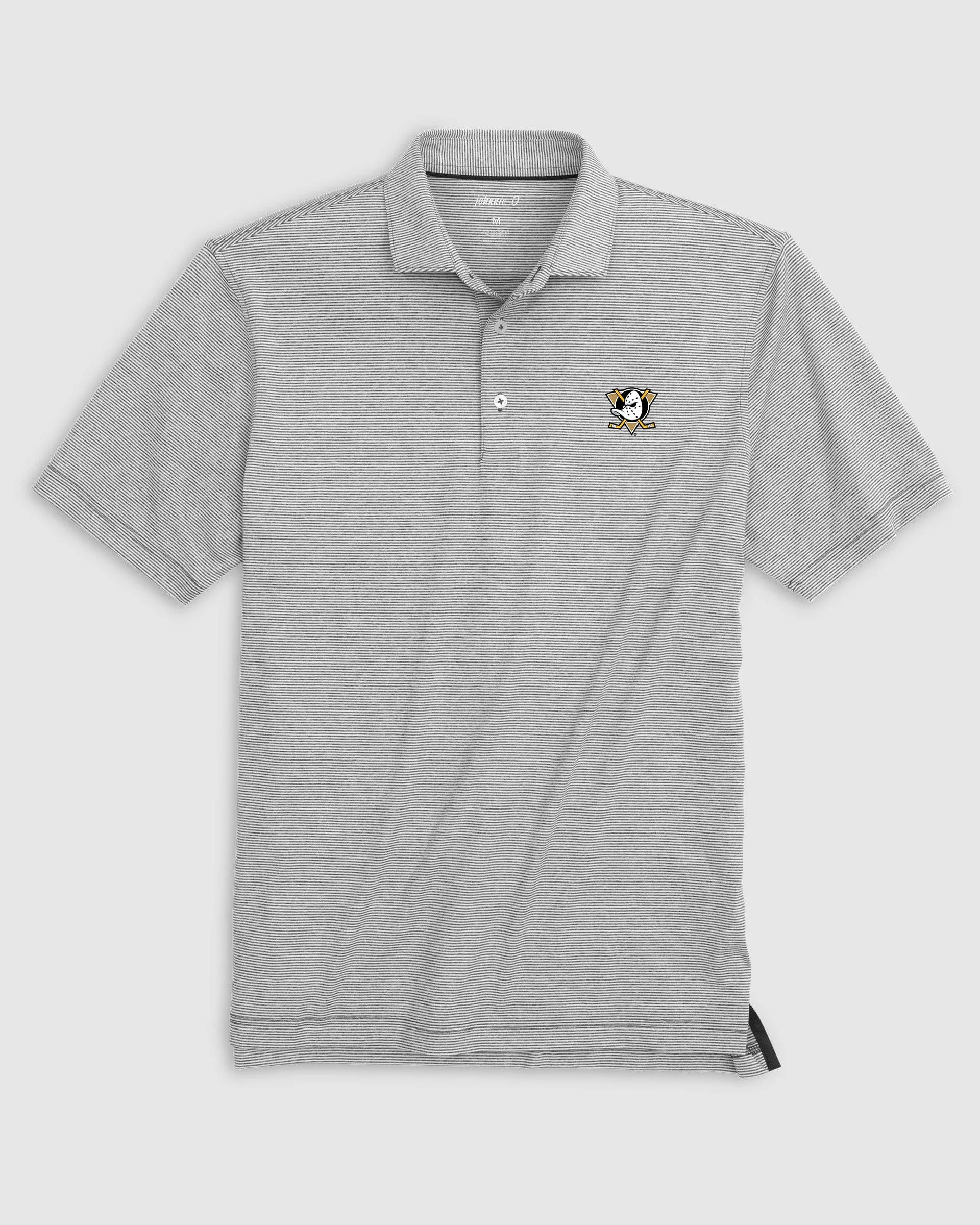 Anaheim Ducks Lyndonn Striped Jersey Performance Polo