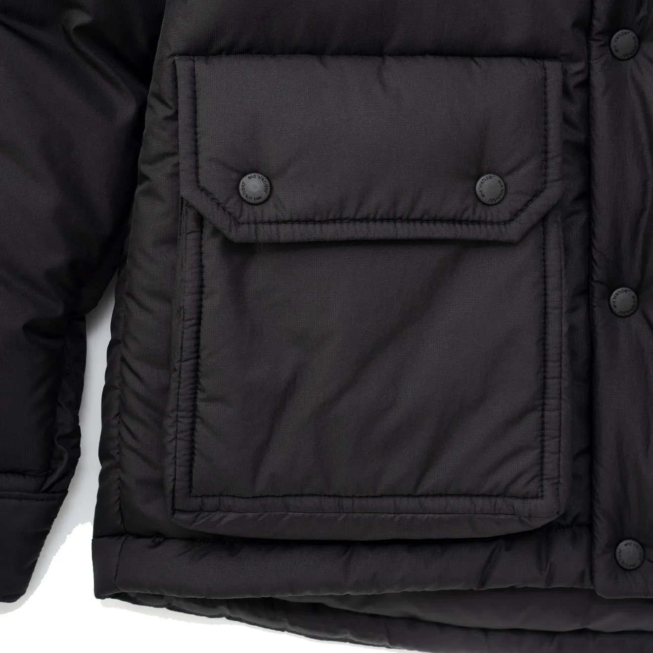 And Wander x Maison Kitsune Insulation Jacket Black