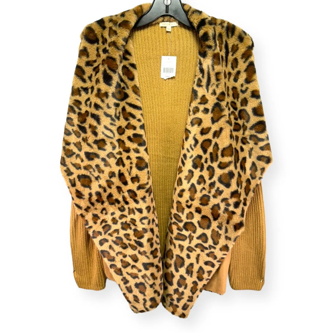 Animal Print Sweater Cardigan Kate & Sam, Size L