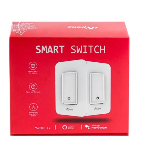 Apone APP-WM3S2PK Smart Wi-Fi 3 Ways Switch (2 Pack)