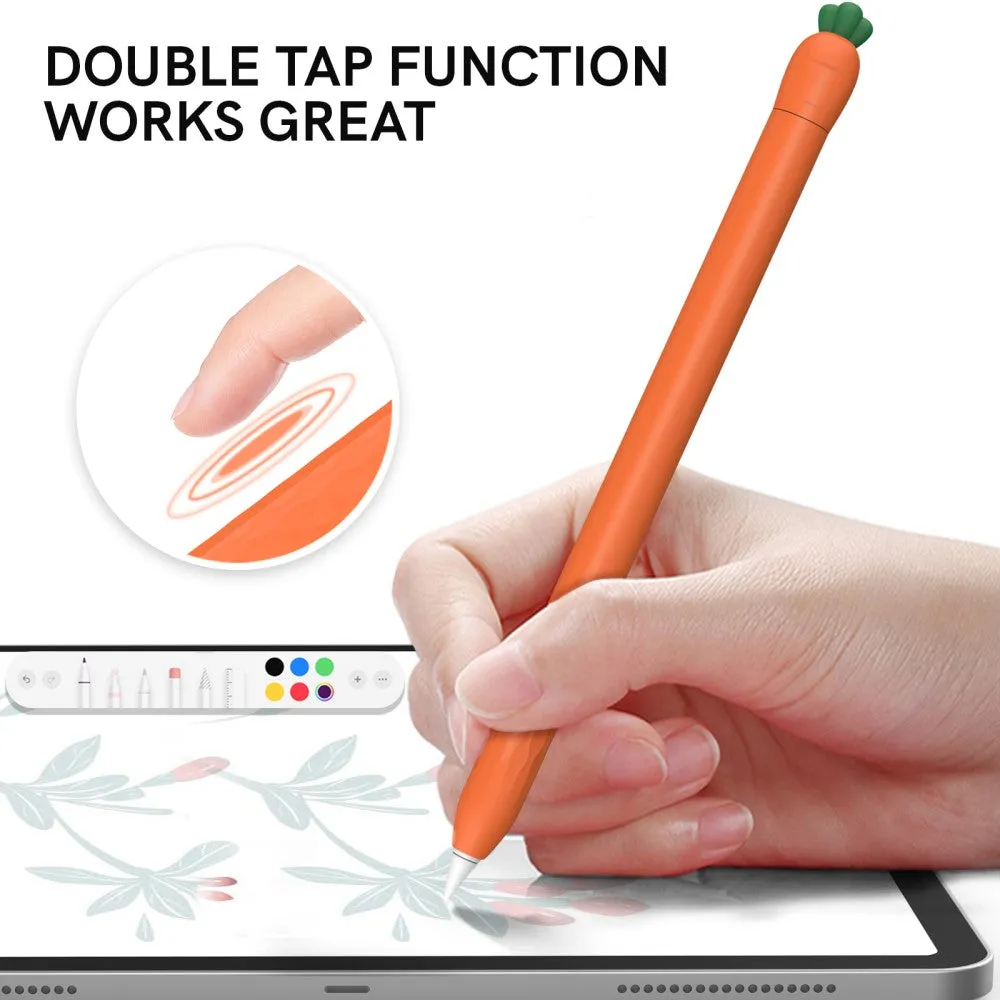 Apple Pencil 2 Gen. Silikone Cover m. Motiv - Gulerod