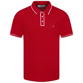 Archive Organic Cotton Earl Mesh Polo Salsa - AW23