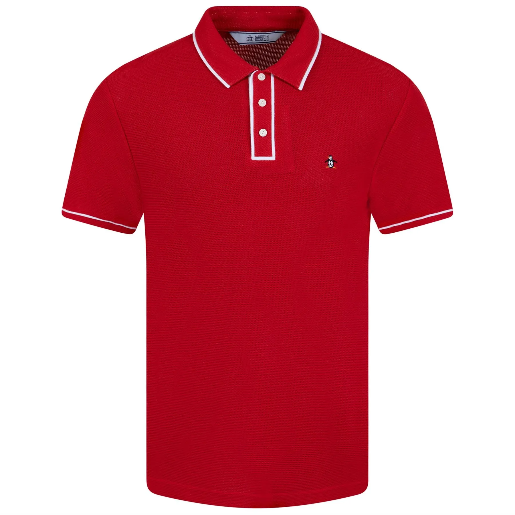 Archive Organic Cotton Earl Mesh Polo Salsa - AW23