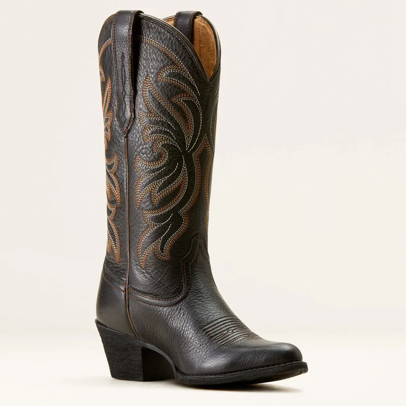 Ariat Women's Heritage J Toe Stretch Fit Black Western Boot