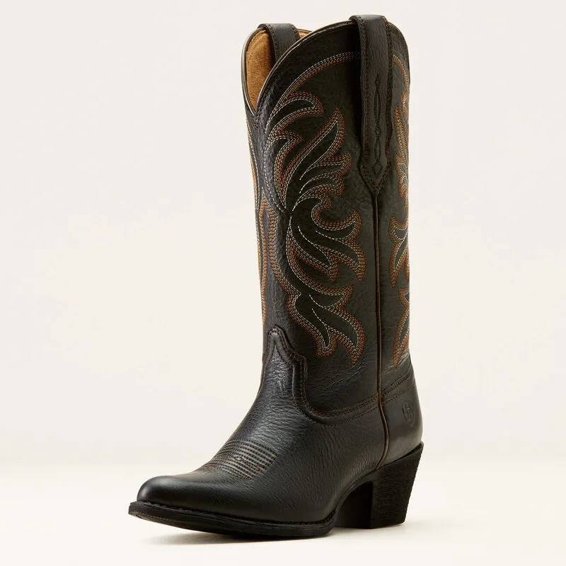 Ariat Women's Heritage J Toe Stretch Fit Black Western Boot