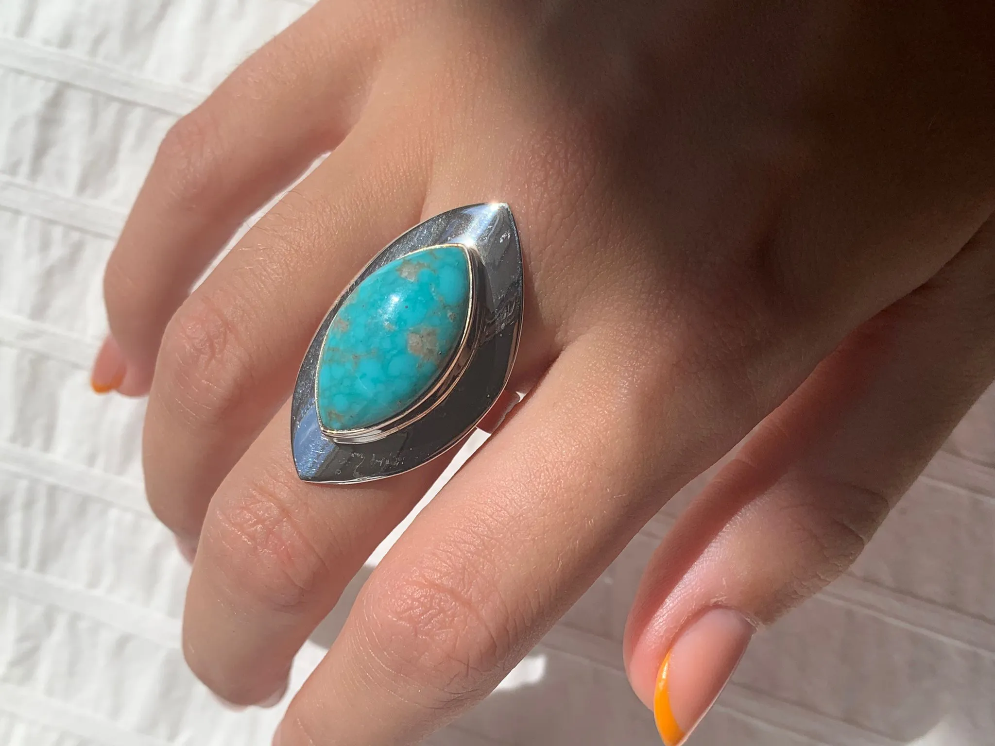 Arizona Turquoise Dinah Ring - Marquise