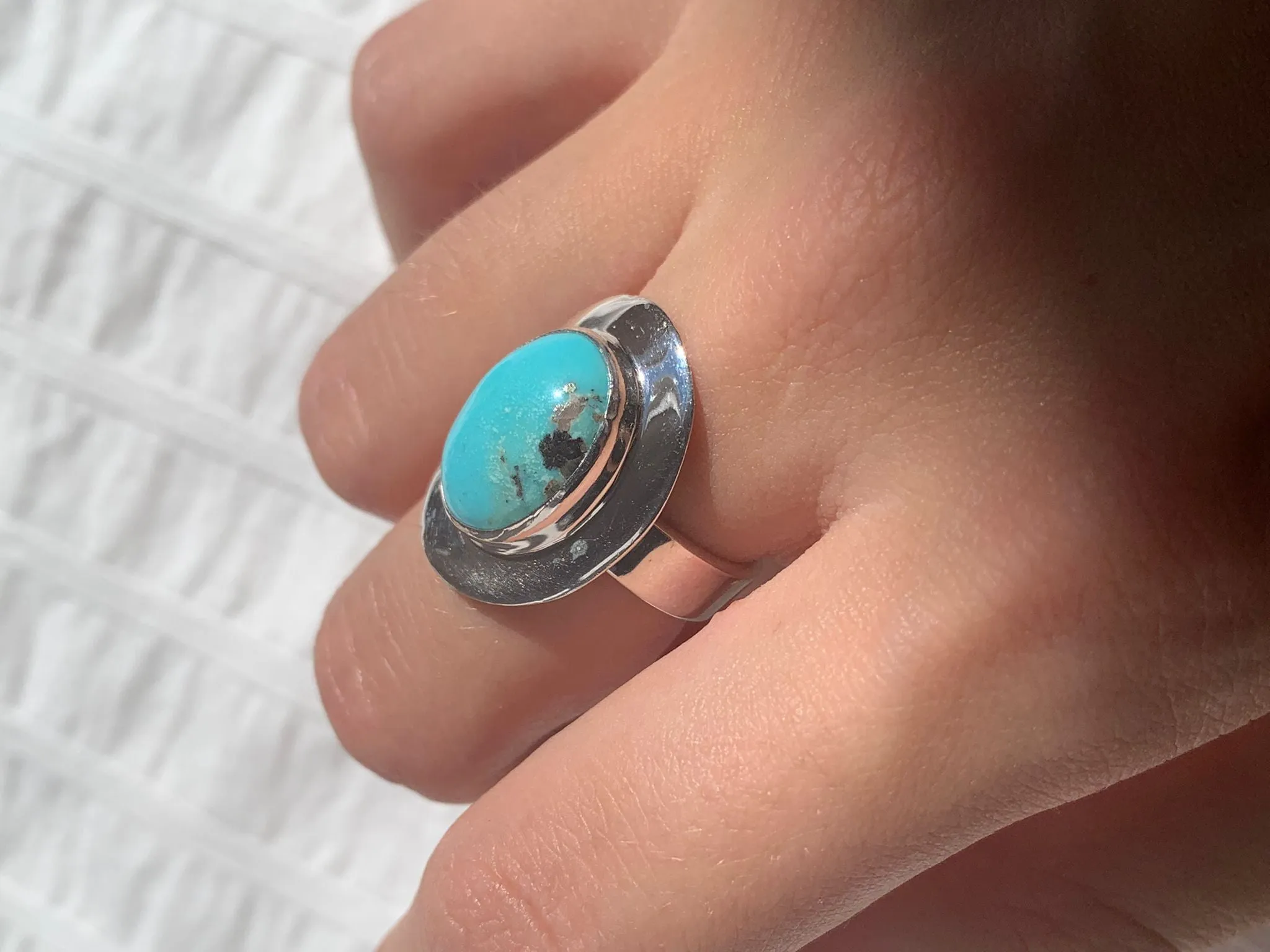 Arizona Turquoise Dinah Ring - Small Oval (US 6.5)