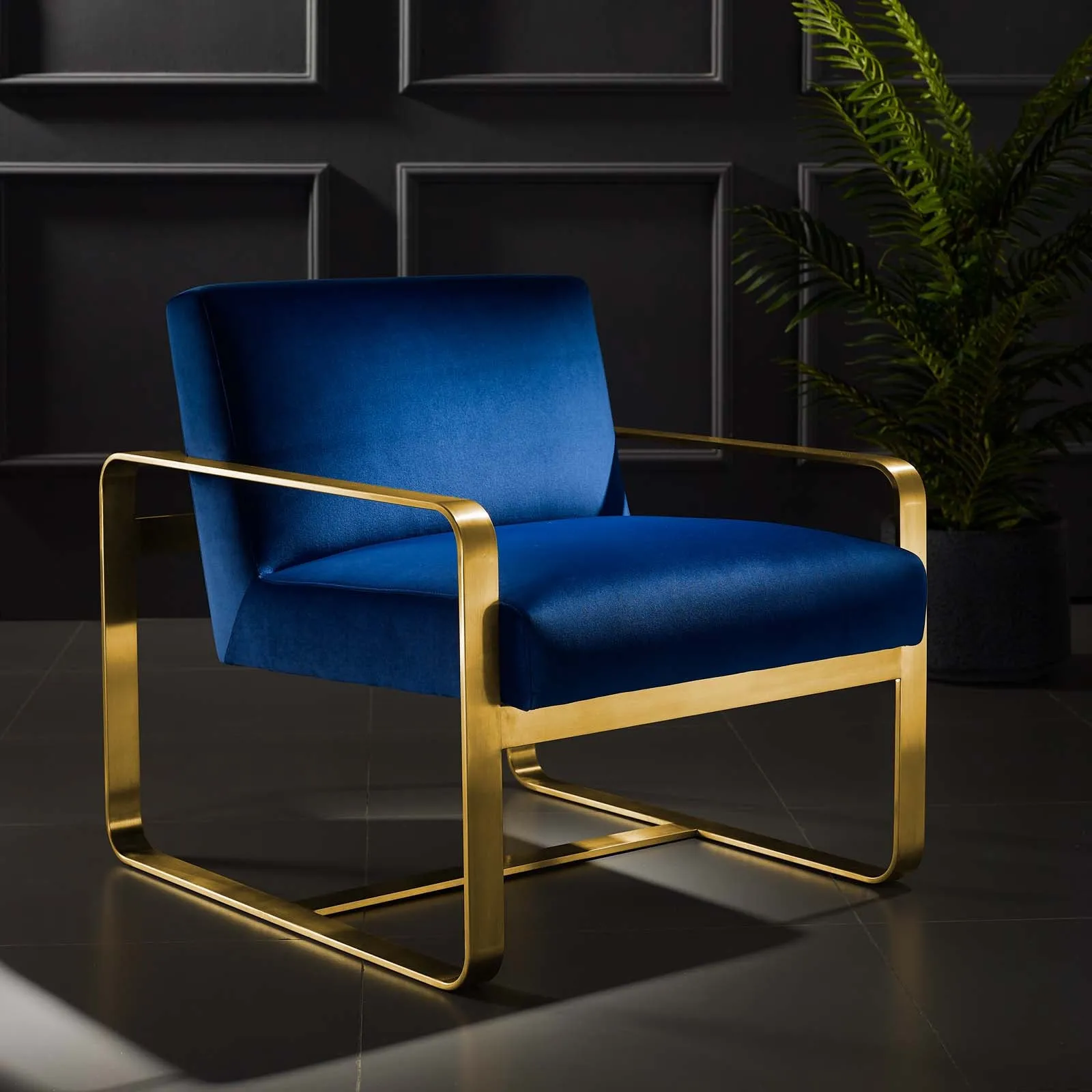 Astute Performance Velvet Armchair