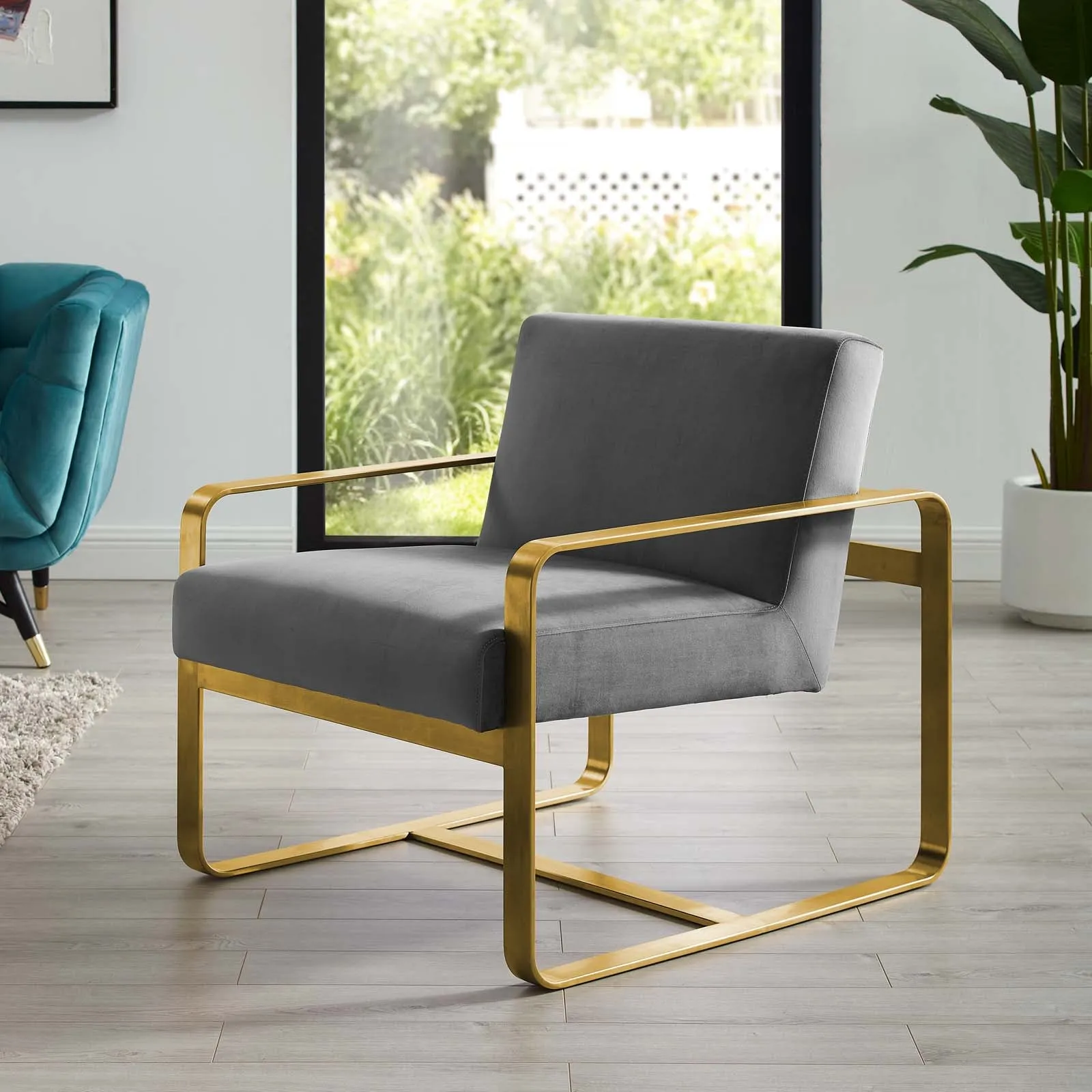 Astute Performance Velvet Armchair